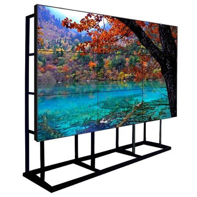 Écran d'épissage LCD ultra étroit UHD 55 pouces 3,5 mm Affichage murale vidéo intérieur