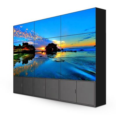 Écran d'épissage LCD ultra étroit UHD 55 pouces 3,5 mm Affichage murale vidéo intérieur