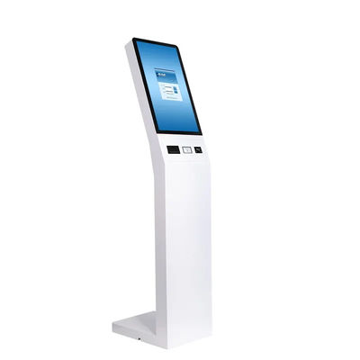 Système de mise en file d'attente de kiosque à écran tactile d'information en métal de 22 pouces avec imprimante de reçus