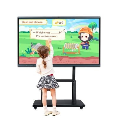 Tableau blanc interactif de 86 pouces avec résolution 4K et 20 points infrarouges tactiles