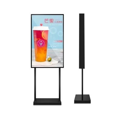 Écran publicitaire LCD 55 pouces 16:9 haute luminosité avec lecteur vidéo et luminosité de 2000 cd/m² pour vitrine de magasin