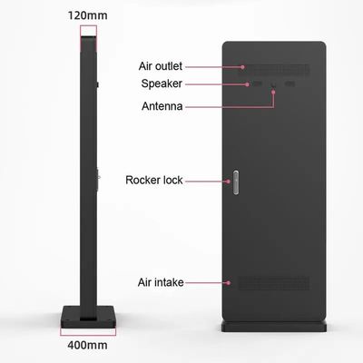 Moniteur LCD extérieur haute luminosité de 65 pouces avec protection IP65 et large plage de température de fonctionnement