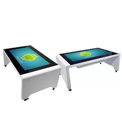 Table tactile interactive en alliage d'aluminium de 55 pouces avec une consommation d'énergie de 110W et un écran tactile multipoint