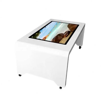 Table tactile interactive en alliage d'aluminium de 55 pouces avec une consommation d'énergie de 110W et un écran tactile multipoint