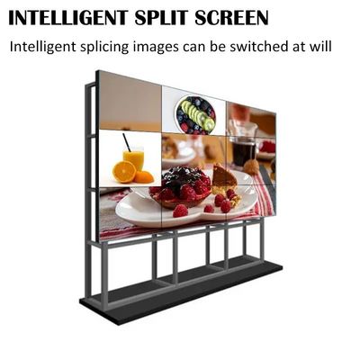 Mur d'assemblage LCD de 55 pouces avec résolution 4K et écran à bords étroits pour applications de mur vidéo