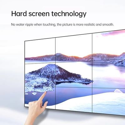 55 pouces LCD Splicing Wall avec écran tactile infrarouge et 500cd/m2 de luminosité pour les écrans muraux vidéo commerciaux