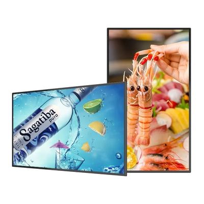 Écran publicitaire LCD mural de 50 pouces avec résolution 4K et bordure ultra-fine pour l'affichage dynamique