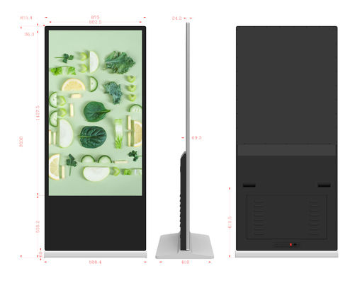 Écran tactile 65 pouces affichage d'affichage numérique avec haute luminosité LCD publicité étage standing kiosque