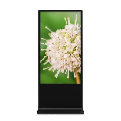 Écran publicitaire LCD vertical autoportant de 75 pouces avec résolution 4K et système d'exploitation Android