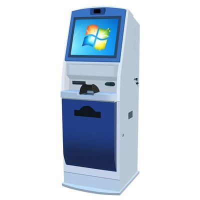 Terminal de kiosque à écran tactile de 19 pouces avec lecteur de carte d'identité Imprimante A4