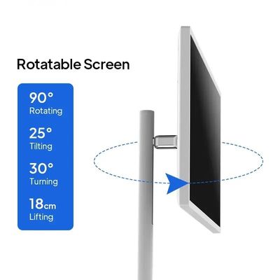 Système d'exploitation Android Smart Digital Kiosk Écran tactile sans fil mobile intégré à la batterie 32 pouces