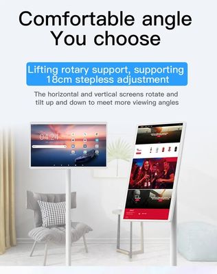 Système d'exploitation Android Smart Digital Kiosk Écran tactile sans fil mobile intégré à la batterie 32 pouces