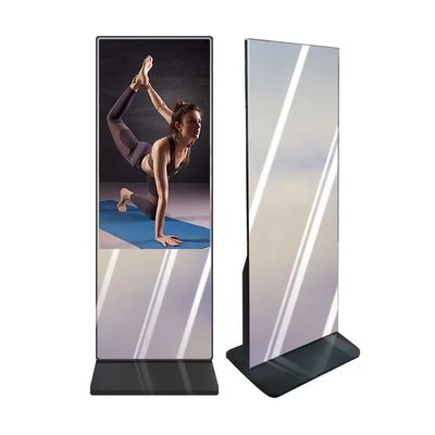 Salle de sport intérieure Smart Magic Mirror Écran tactile 43 pouces Affichage numérique Android