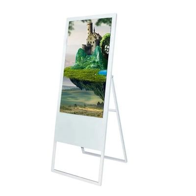 Écran publicitaire LCD portable sur pied de 43 pouces avec résolution 1920 x 1080 pour expositions et magasins
