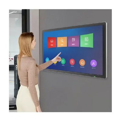 Moniteur d'écran tactile infrarouge monté sur le mur de 50 pouces PC Port HDMI ultra étroit