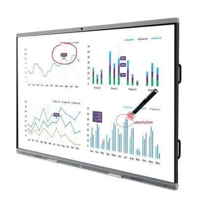 Tableau interactif numérique 4K Ultra HD de 85 pouces avec vidéoconférence pour salles de réunion