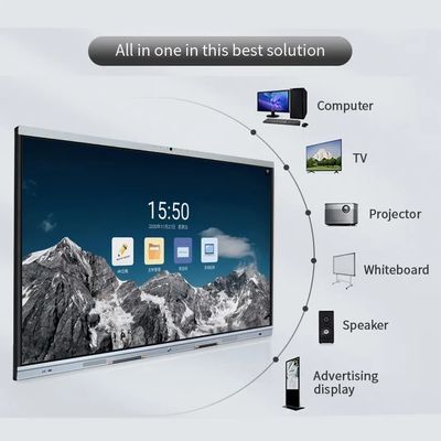 Tableau interactif numérique 4K Ultra HD de 85 pouces avec vidéoconférence pour salles de réunion
