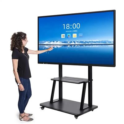 Écran tactile à infrarouge intelligent de 75 pouces, tableau plat interactif, homologué ROHS pour les salles de réunion