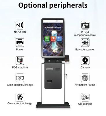 Écran tactile Hôtel Self Check In Kiosque 32 pouces Parking Voiture Paiement Kiosque en libre-service
