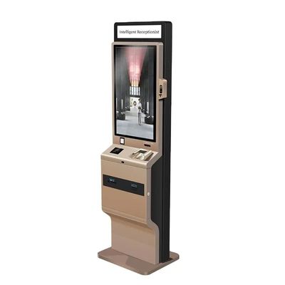 Borne libre-service tactile Stand Free 90W avec caisson lumineux à LED et imprimante thermique