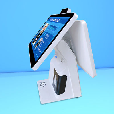 Téléphone de bureau, écran tactile, kiosque de commande, caissière à double écran