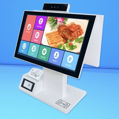 Téléphone de bureau, écran tactile, kiosque de commande, caissière à double écran