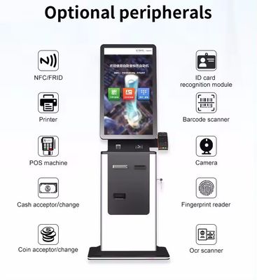 32 pouces vérifier dans l'écran tactile Self-Service Kiosque avec la marque personnalisée