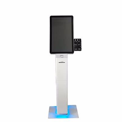 Kiosque numérique à écran tactile avec imprimante de reçus et scanner de code QR
