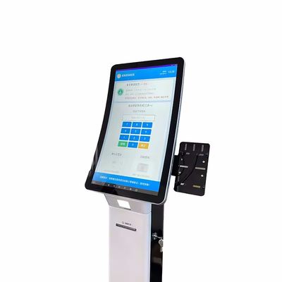 Kiosque avec écran tactile haute résolution avec machine POS et imprimante thermique