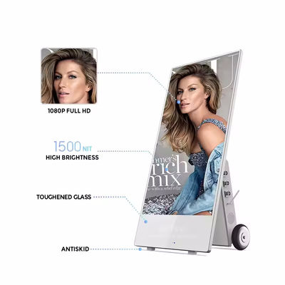 Affichage publicitaire mobile LCD 1920x1080 Moniteur haute luminosité