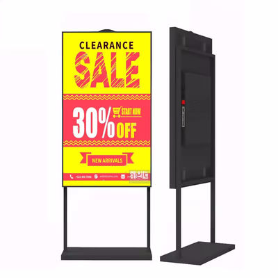 Écran publicitaire 4K pour vitrine avec luminosité de 2000-3000 nits, angle de vision large de 178° et connectivité WiFi