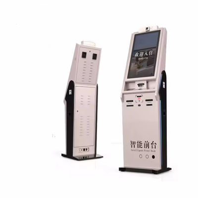 Borne d'enregistrement automatique par reconnaissance faciale avec identifiant personnalisable et écran tactile de 27 pouces pour un enregistrement fluide