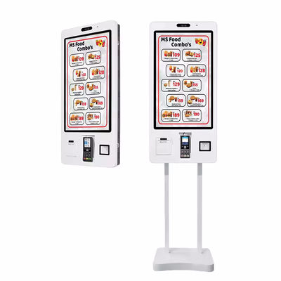 Kiosque d'auto-commande monté sur le mur ou sur la table avec scanner 1D/2D intégré et écran LCD 22/24/32 pouces