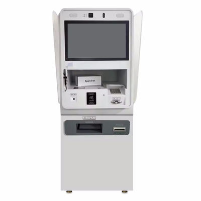 Borne de commande en libre-service avec reconnaissance faciale et scanner 1D/2D pour la restauration et les aéroports avec personnalisation de la marque