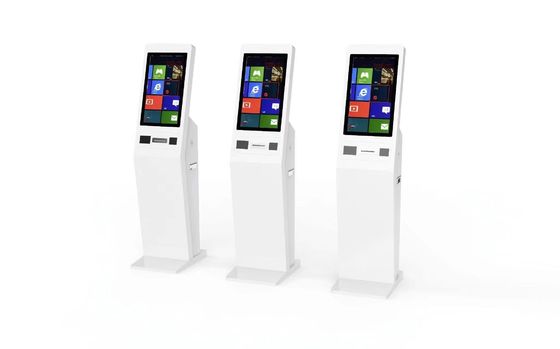 Système de point de vente en libre-service avec plusieurs options de paiement Scanner de code à barres et lumières LED Kiosque à écran tactile