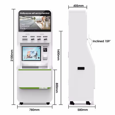Kiosques de service autonome Android avec écran tactile double