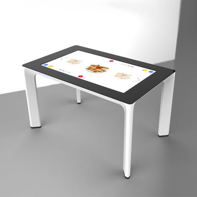 Tableau d'écran tactile interactif multi-touch avec jambes amovibles et ordinateur de bureau plein verre CPU Intel Core I5