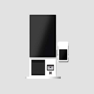 Borne de commande en libre-service compacte et légère avec paiement NFC et écran rotatif à 180° pour une utilisation polyvalente