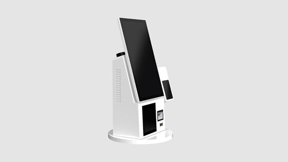 Borne de commande en libre-service compacte et légère avec paiement NFC et écran rotatif à 180° pour une utilisation polyvalente