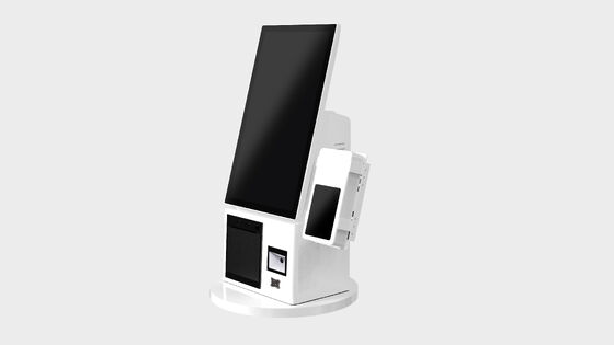 Borne de commande en libre-service compacte et légère avec paiement NFC et écran rotatif à 180° pour une utilisation polyvalente