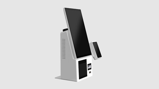 Borne de commande en libre-service compacte et légère avec paiement NFC et écran rotatif à 180° pour une utilisation polyvalente