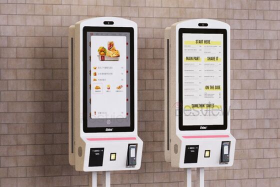 Borne de commande sur pied de 21,5 pouces avec écran tactile capacitif 10 points et imprimante thermique en option