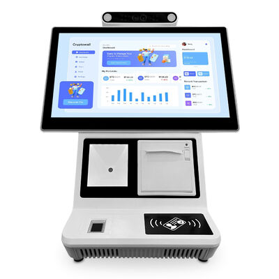 Desktop Self Checkin Kiosk with 10-Point Capacitive Screen Android or Windows Custom Optional and WiFi Communication for Visitor Management