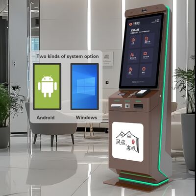 Hotel Self Check-In Kiosk with QR Code Payment and Touch Screen for Floor Standing Self Service