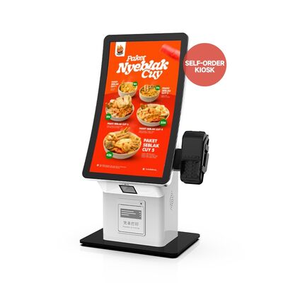 Borne d'enregistrement automatique avec écran tactile capacitif 10 points, résolution LCD 1920x1080 et CMS basé sur le cloud pour le libre-service interactif