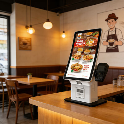 Borne d'enregistrement automatique avec écran tactile capacitif 10 points, résolution LCD 1920x1080 et CMS basé sur le cloud pour le libre-service interactif