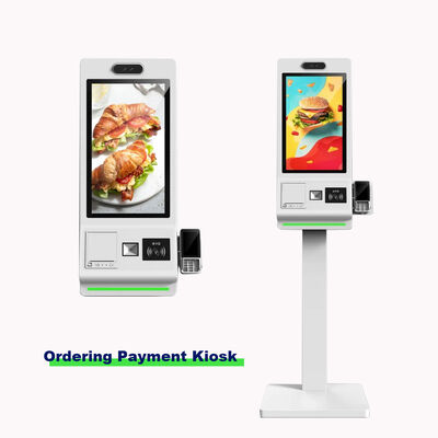 Borne de commande sur pied 21,5/23,8/32 pouces avec SDK Android/Windows OS, borne de paiement à écran tactile pour supermarché