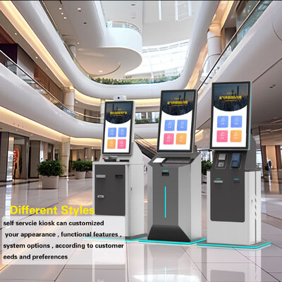 Borne libre-service sur pied personnalisable avec résolution 1920x1080 et écran tactile interactif