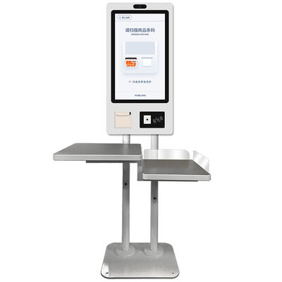 24 inch Capacitive Touch 10 Point Self Service Kiosk with Floor Standing Installation for Unmanned Stores