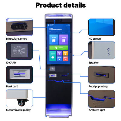 Borne d'enregistrement automatique avec écran tactile capacitif 10 points de résolution 1920x1080 et processeur Intel Core i5